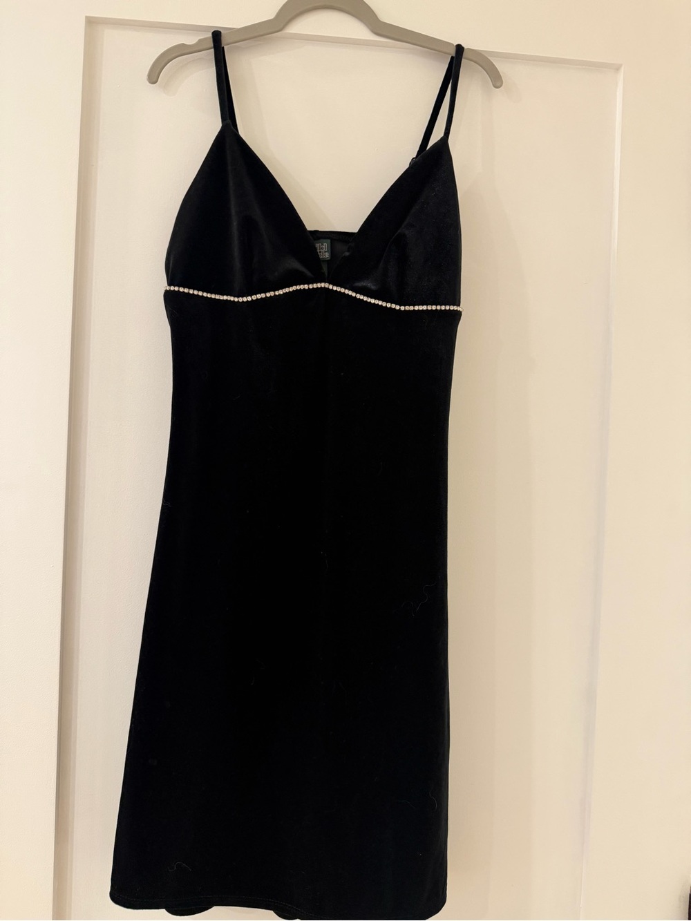 wild fable Black Velvet Dress with crystals